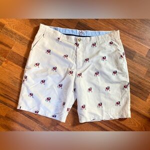 Men’s Ovation Boutique Georgia Bulldog Print Shorts, Size 42